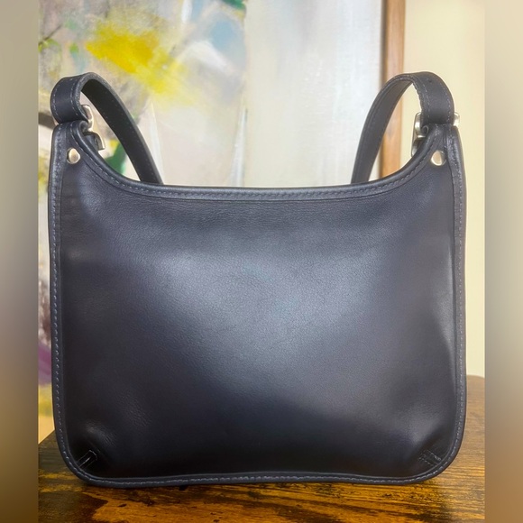 Coach Vintage Blue Leather Mini Saddle Shoulder Crossbody Excellent Condition - Picture 2 of 8